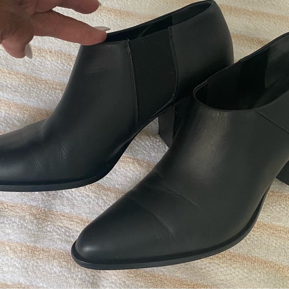 Vince Black Ankle Booties Sleek Minimalist Design
